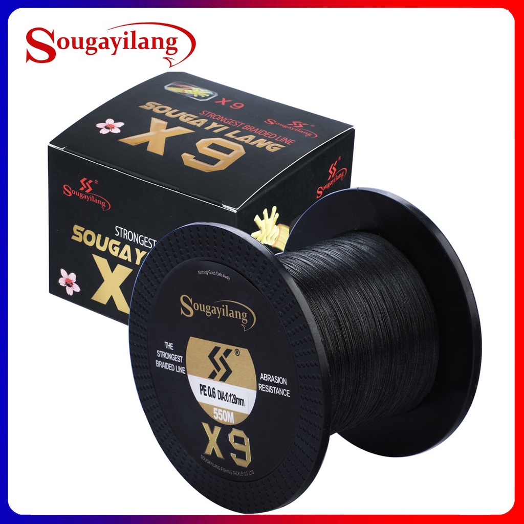 Linha de pesca multifilamento Sougayilang Smooth 9 Strands 150M 0.12mm-0.40mm Max Drag 7.7kg-52kg em Oferta na Shopee