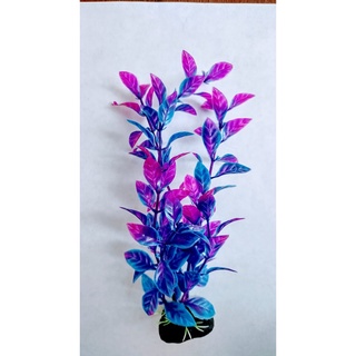 Planta Artificial Aquário 17cm violeta e azul Enfeite LXS721 em Oferta na Shopee
