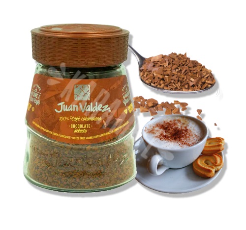 Café liofilizado Juan Valdez sabor chocolate importado da Colômbia