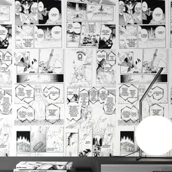 Papel de Parede Adesivo Anime Sailor Moon Mangá Quarto e Sala