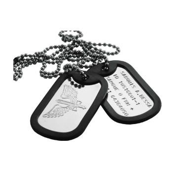 Plaqueta Dog Tags Militar Aço Inox Personalização Grátis
