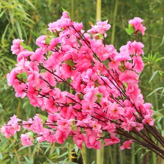 65cm Simulação Ramos De Flor De Pêssego Cerejeira Ameixa Bouquets De Noiva Decorações De Festa De Casamento Home Hotel Garden Decoration