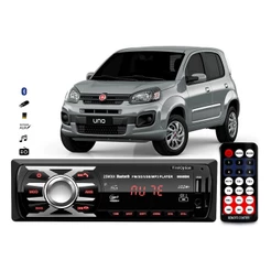 Aparelho De Som Mp3 Fiat Uno Novo Bluetooth Pendrive Rádio