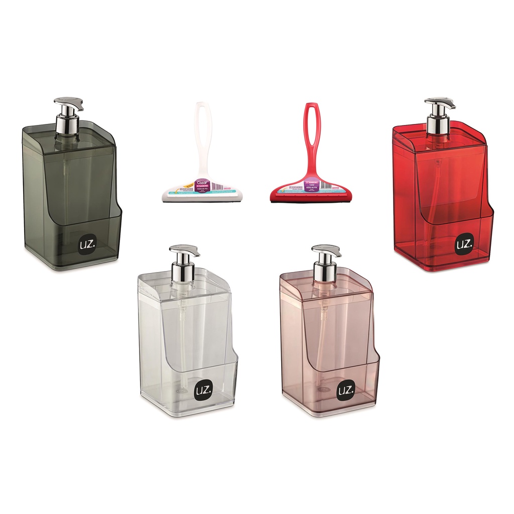 Kit Rodinho de Pia e ou Porta Detergente Acrílico Dispenser Super Lindo e Pratico Quadrado - Uz em Oferta na Shopee
