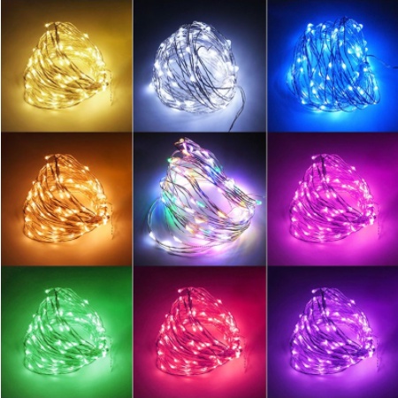 1M LED Luz de Fada Pisca Pilha Fio De Fada Cobre Com Luzes Led Fita Fio
