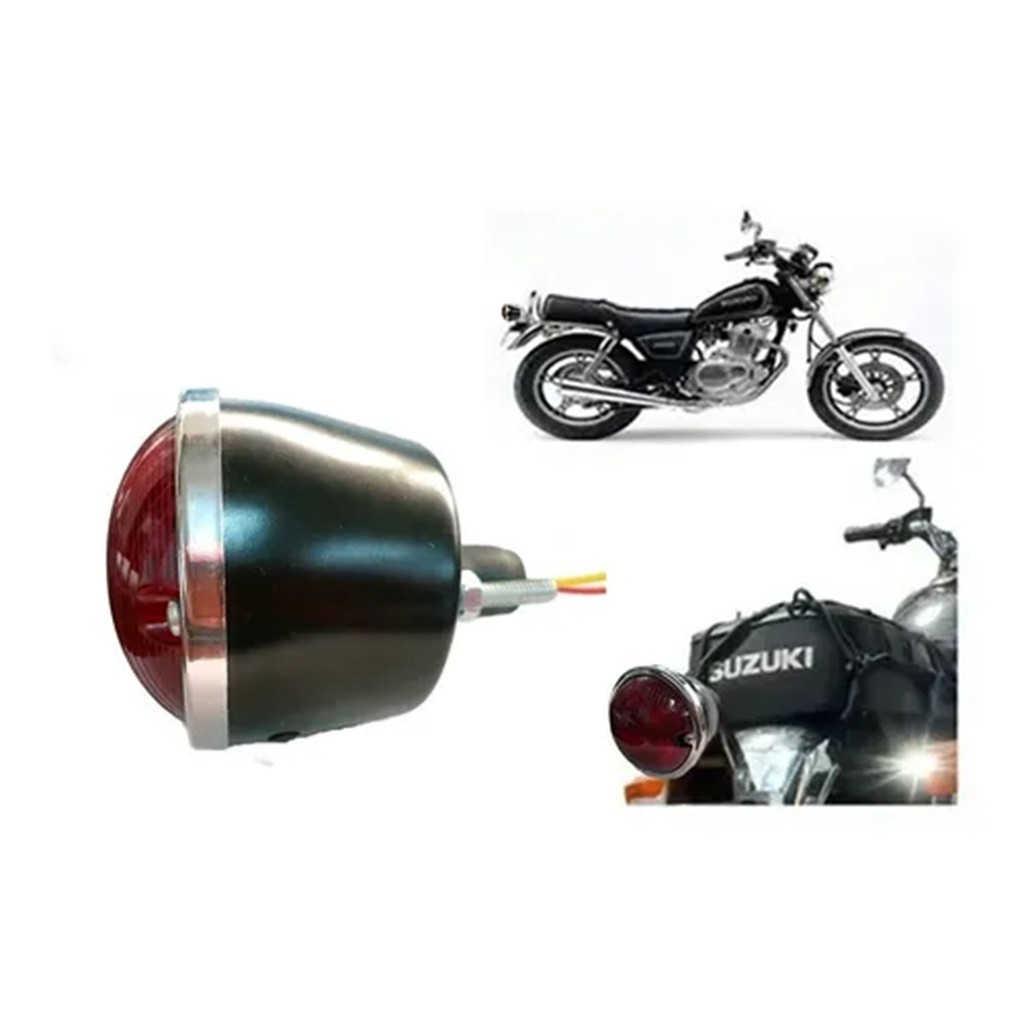 Lanterna Traseira C/ iluminação da placa, Susuki Intruder, Moto Chopper
