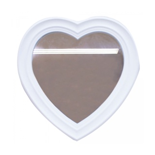 Espelho Moldurado Coração Branco 30x30cm em Oferta na Shopee