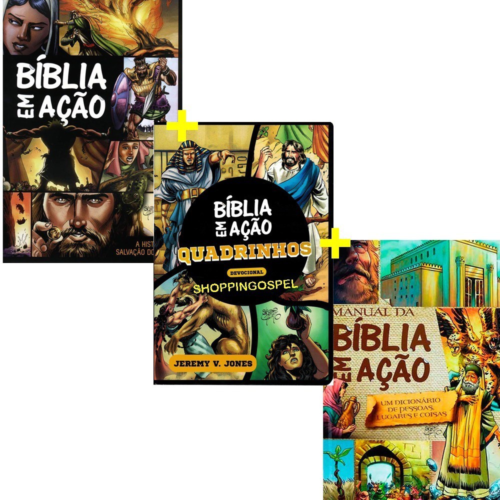 Kit 3 Livros Bíblia Em Ação Devocional Manual Da Bíblia Em Ação Shopee Brasil 