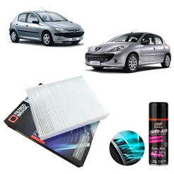 Filtro Cabine Ar Condicionado + Higienizador Peugeot 206 207