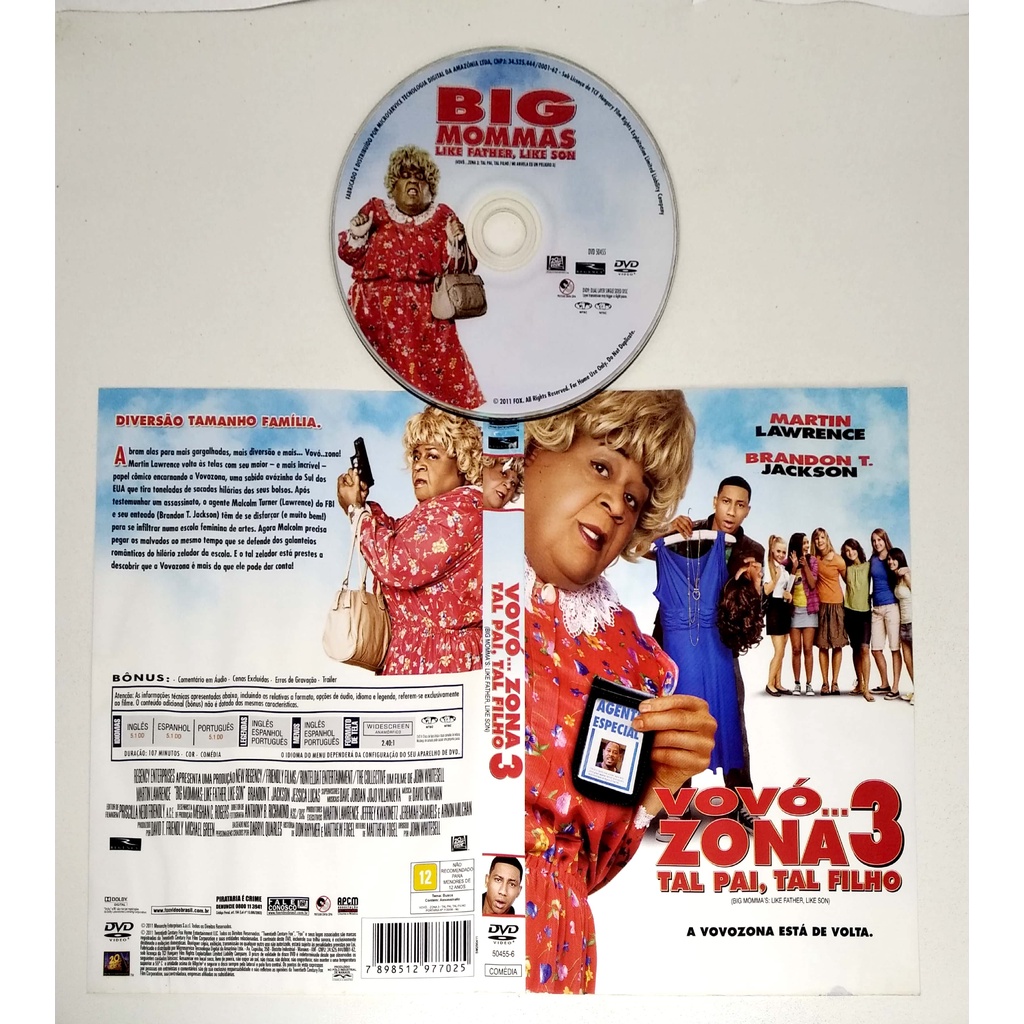 DVD VOVÓ... ZONA 3 TAL PAI, TAL FILHO ORIGINAL Shopee Brasil