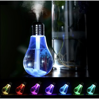 Umidificador De Ar Lâmpada Led Usb 400ml