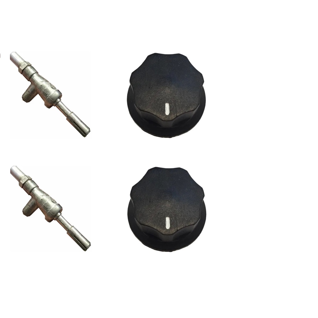 Ramal C/ Injetor + Botao Para Chapa De Lanche - Kit C/ 2 Pçs