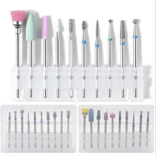 Kit C/10 Brocas Diamantadas Cutilagem Para Manicura Russa
