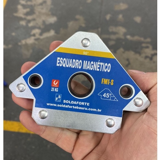 Kit Esquadro Magnético (2 Peças) para Solda 25kg - Soldaforte