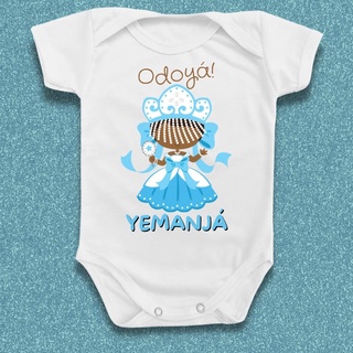 Body Roupa Para Bebê Orixás YEMANJÁ Candomblé Umbanda