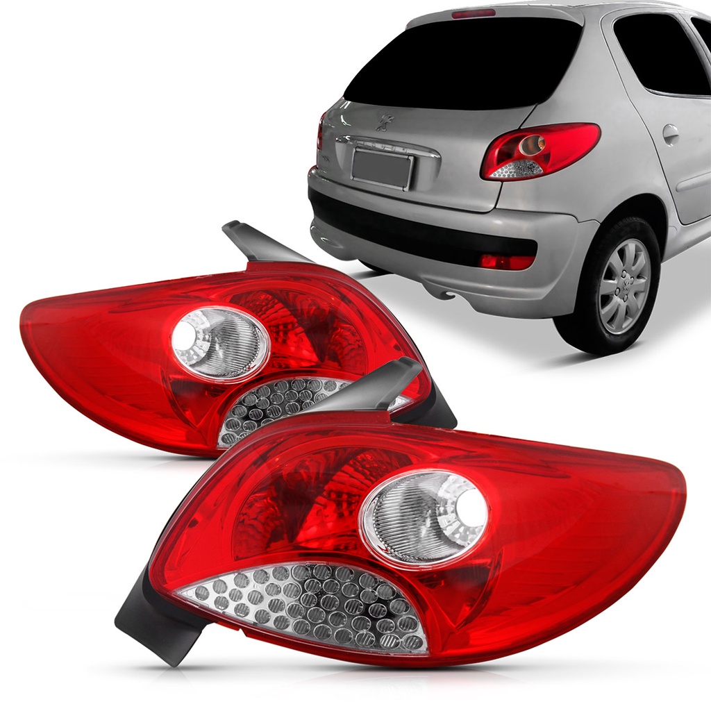 Lanterna Peugeot 207 Hatch 2012 2013 2014 2015 Grade Cromada em Oferta na Shopee