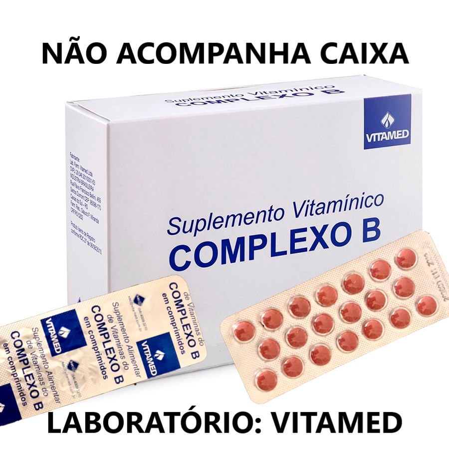 Complexo B Vitamed Vitamina B1 B2 B3 B5 B6 B12 Cartela Com 20 Comprimidos Shopee Brasil