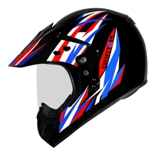 Capacete Motocross Ebf Motard Street Fechado Com Viseira