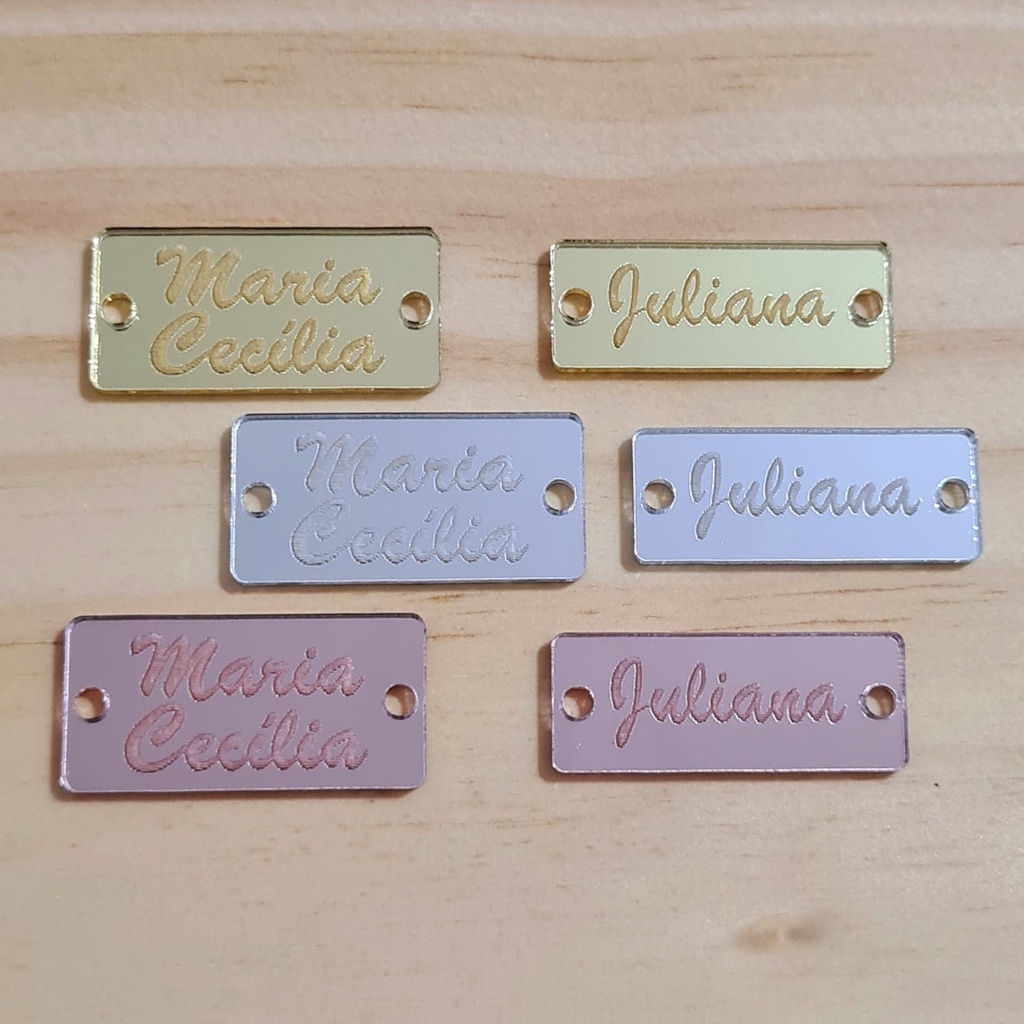TAGS / Etiqueta de Nomes Apliques Acrílico Para Laços E Tiara - Retângulo em Oferta na Shopee