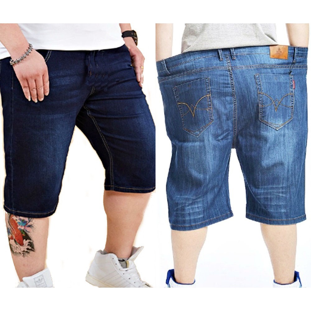 Various ruler Constitute Bermuda Jeans Masculina Plus Size Tamanhos Grandes Com Elastano Laycra |  Shopee Brasil