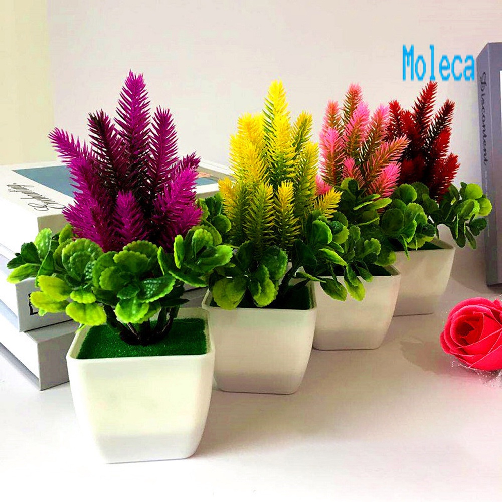 Moleca 1 Pç Flor Artificial Grama Em Vaso Bonsai Para Decoração De Sala De  Estar/Escritório/Jardim/Mesa | Shopee Brasil