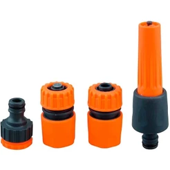 Esguicho 1/2 Pol Para Jardim Kit Com Engates e Bico YM5814 MERAX