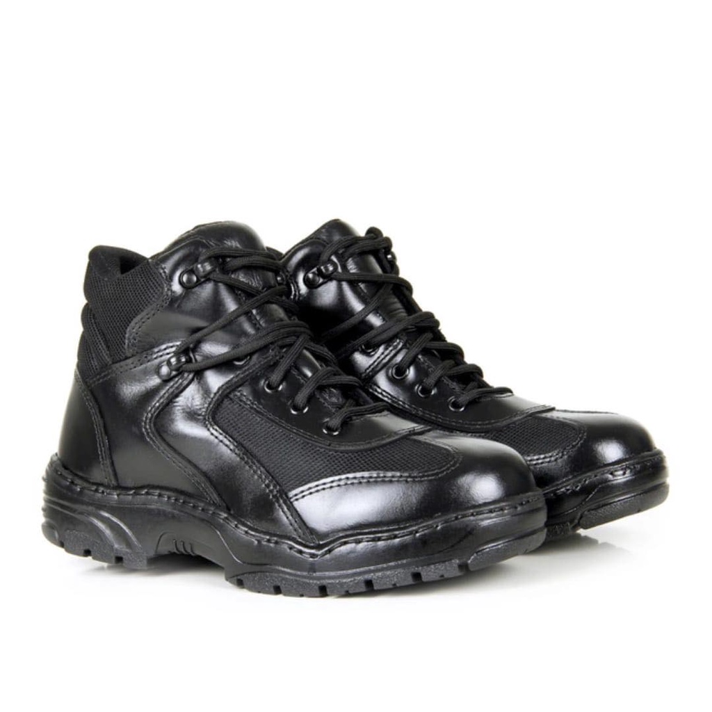 Bota Coturno Militar Cano Baixo Couro Polícia Vigilante