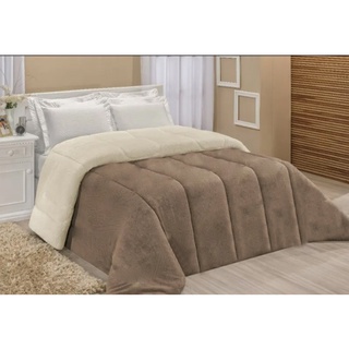 Coberdrom Sherpa Casal Queen Edredom e Cobertor Grosso Inverno 2,40x2,20m em Oferta na Shopee