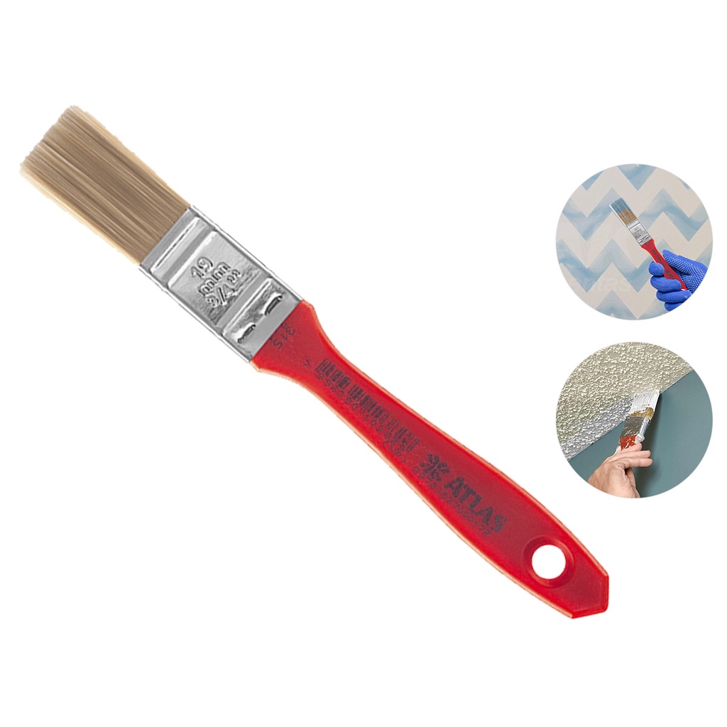 Pincel Trincha Cerdas Gris Para Pintura Com Cabo amarelo 1/2" à 4" Compel