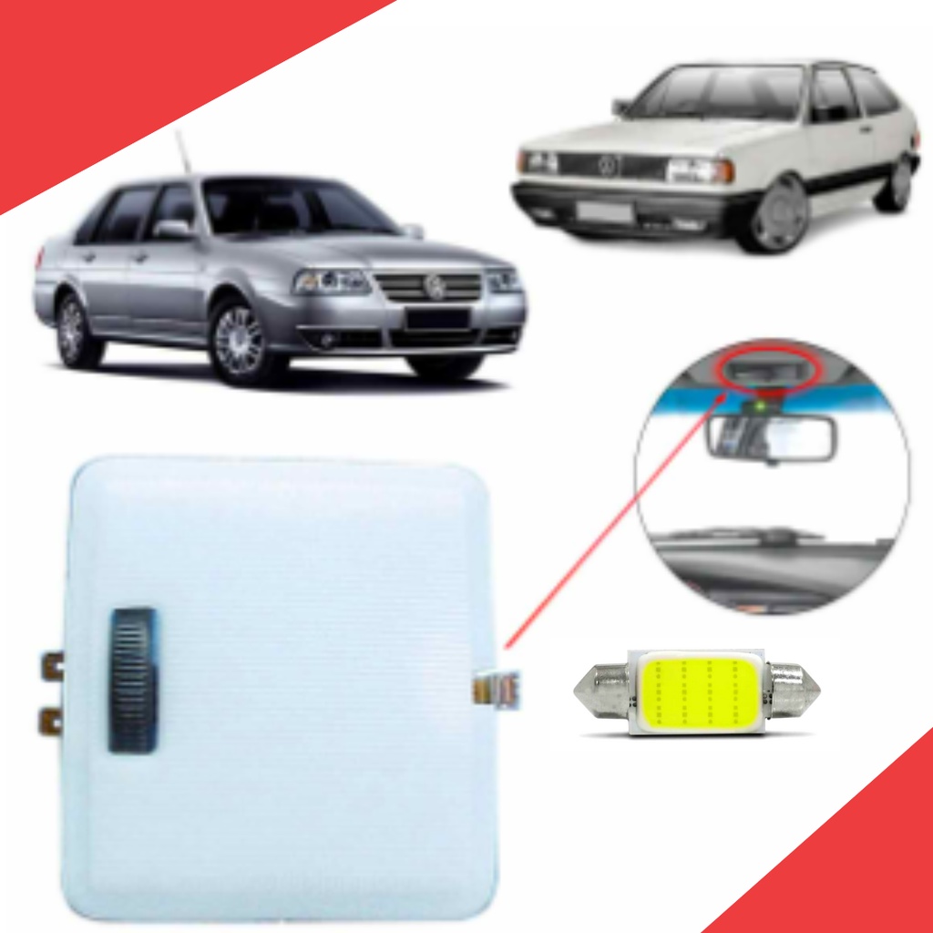 Lanterna Teto + Lampada Led Gol Saveiro Voyage Parati Quadrado em Oferta na Shopee