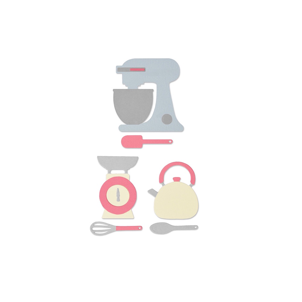 Facas de Corte Thinlits Sizzix - Conjunto de Cozinha