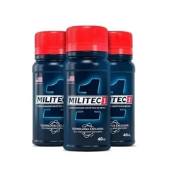 Kit 3 unidades Militec 1 Condicionador Metais Motor Moto Carro Mobilete 2 Tempos Original