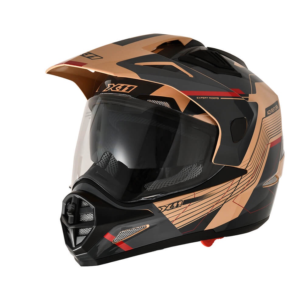 Detalhes do Capacete Motocross X11 Crossover Adventure On e Off Road