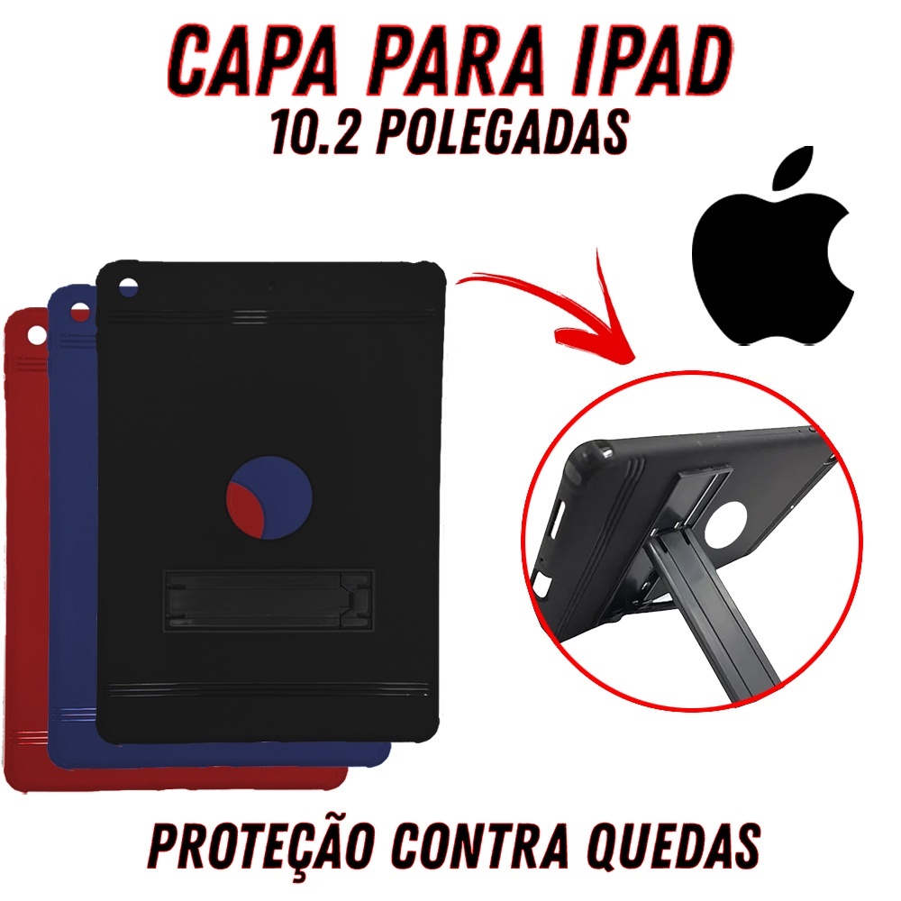Capa Case para Ipad 7/8/9 10;2 com Suporte