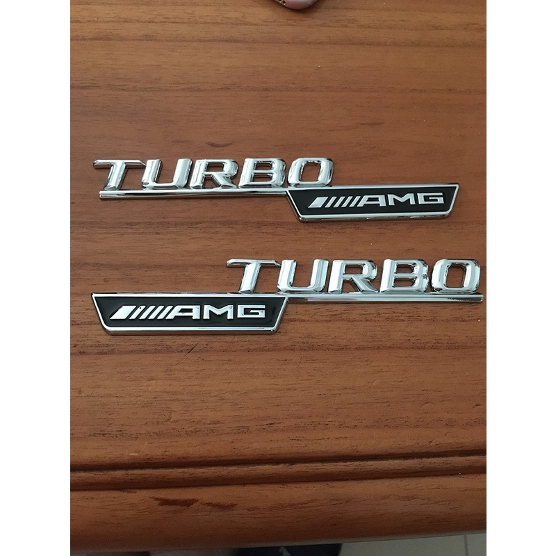 Logotipo Turbo 1pc Emblema Para AMG Car Fender Side Door De Metal 3D