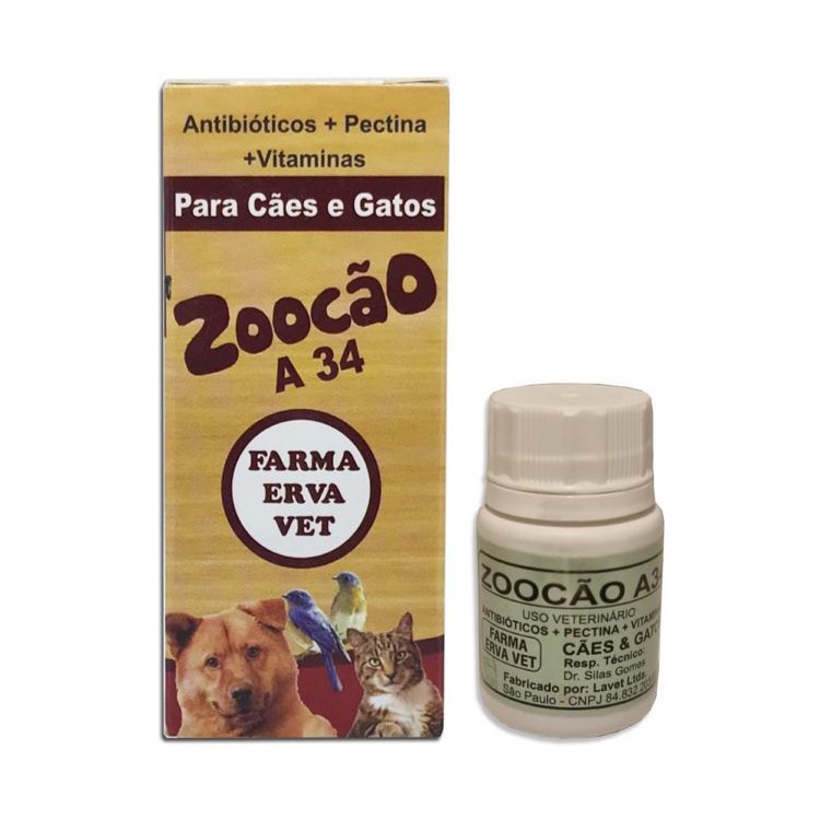 Zooção - Contra Cinomose, Parvovirose e Enterite Em Cães, Gatos e Pássaros - 10 Cápsulas