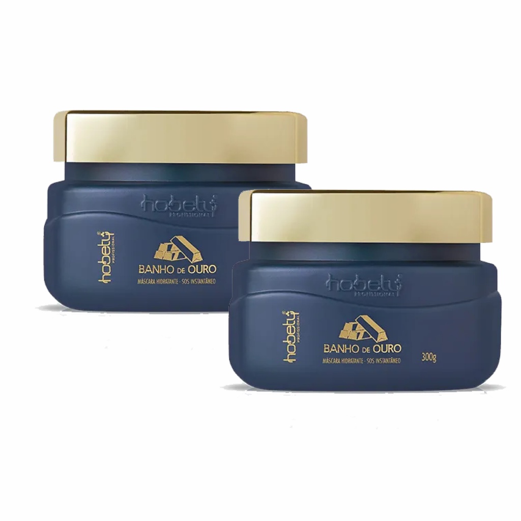 Hobety 2 banho de ouro hobety mascara 2x300g