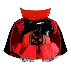 Fantasia Halloween Bebe Vampira com Capa de Halloween
