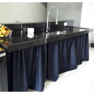Cortina de Pia Cozinha Moderna Lisa de 2,80m x 0,80cm em Tecido em Oferta na Shopee