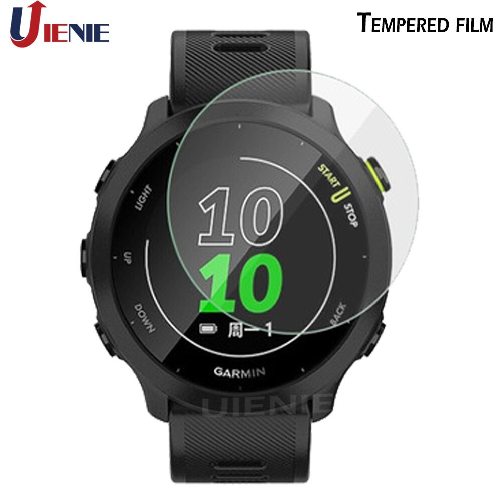 2 Pçs Vidro Temperado Para Garmin Forerunner 158 55 Smartwatch Tela Película Protetora À Prova De Água Anti-Risco
