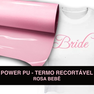 Power PU - Termocolante Recortável - Rosa - 30 cm em Oferta na Shopee