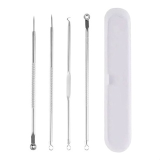 Kit Agulha cureta removedor de acne extrator de cravos e espinhas em aço - skincare em Oferta na Shopee