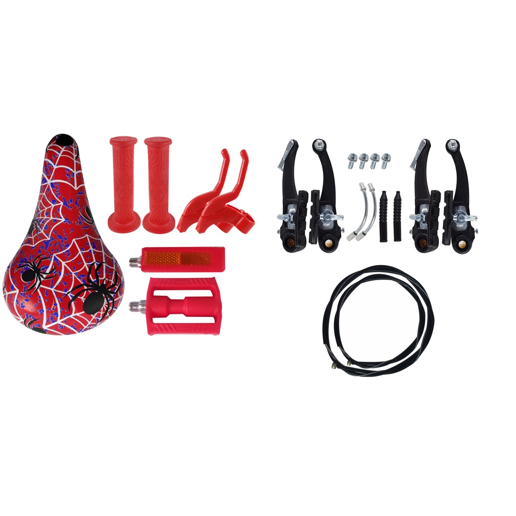 Kit Banco Manete Manopla Pedal Freio VBrake aro 16 Aranha em Oferta na Shopee