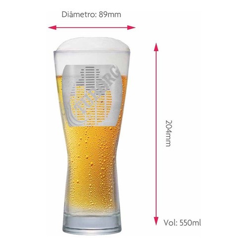 Detalhes do Copo Cerveja Frases Tuborg Cristal 550ml