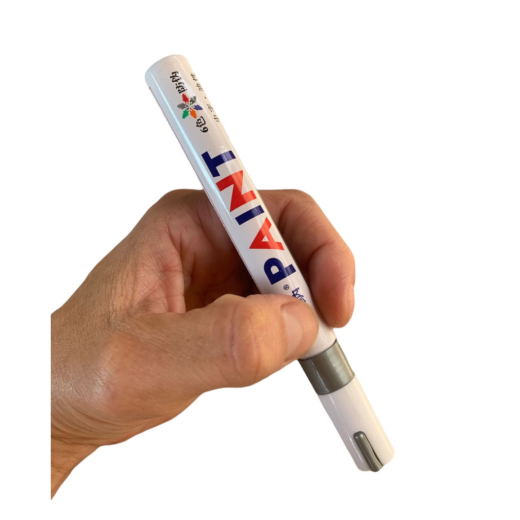 Caneta PRATA Paint Original Tira Risco Pintura Automotiva Carro Moto Pinta Tenis - Vidro