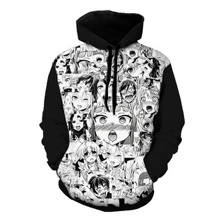 Blusa Moletom Upcycling Hentai Ahegao Anime Ecchi Manga Gy Full