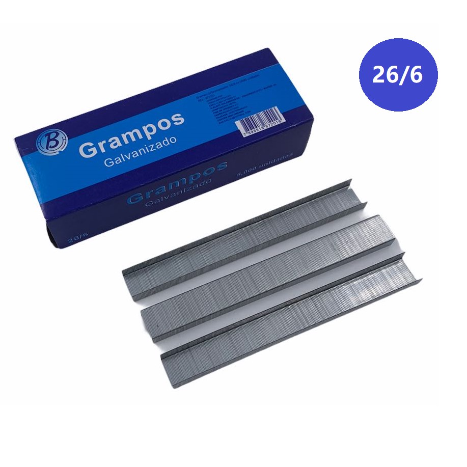 Grampo P/ Grampeador 26/6 5000 unidades em Oferta na Shopee