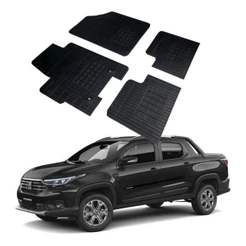 Jogo 4 Pecas Tapete Automotivo Especifico Fiat Strada Cab. Dupla Borcol 4 Pc.