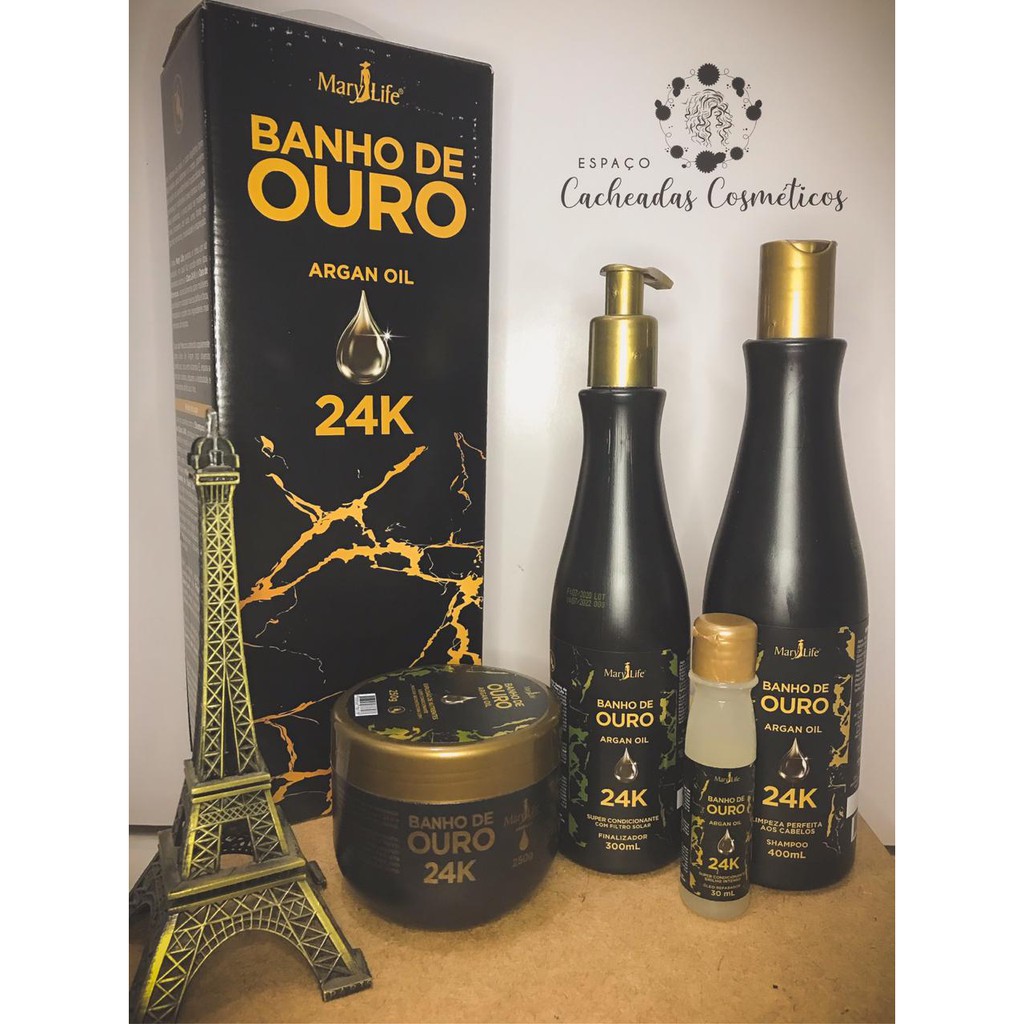 Kit de Tratamento Banho de Ouro 24k | Shopee Brasil