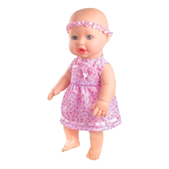 Boneca Bebezao Faz Xixi De Verdade C/ Fralda E Mamadeira